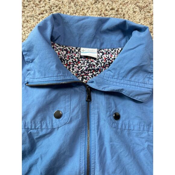 Vintage COLUMBIA Lightweight Windbreaker Vest, size women's Large; Blue - Picture 3 of 11
